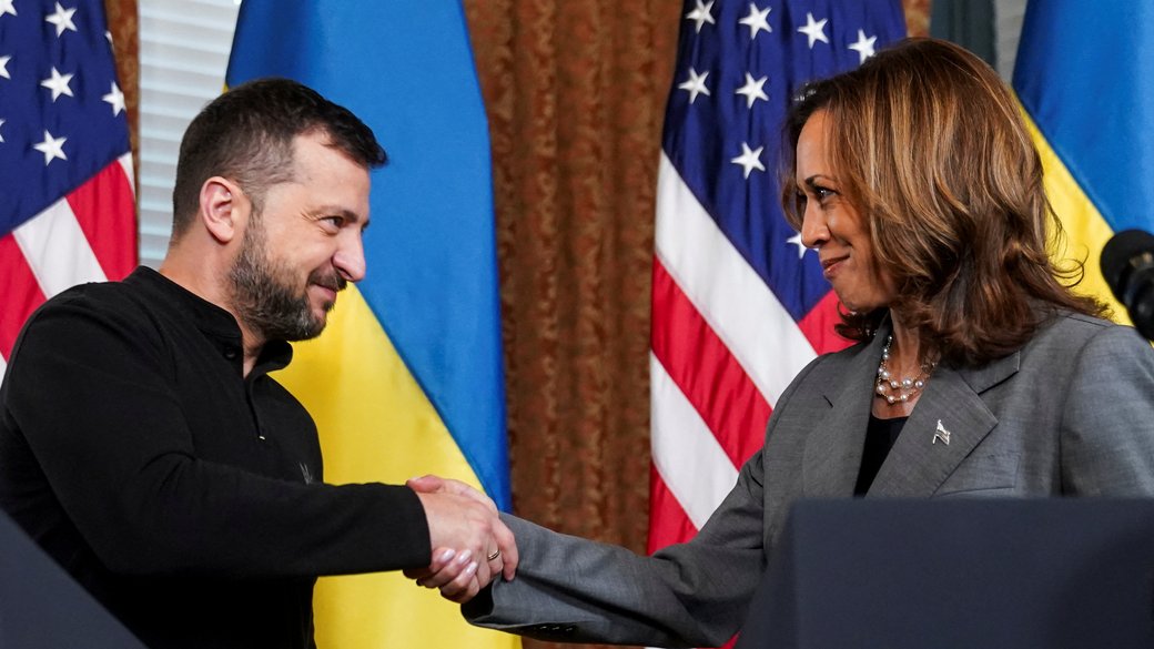 Володимир Зеленський та Камала Гарріс. Фото: REUTERS
