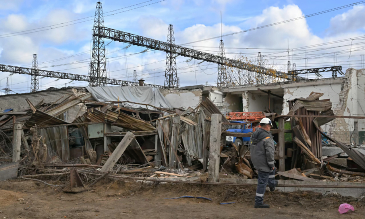 Зруйнований росіянами український енергооб’єкт. Фото Radiomoldova