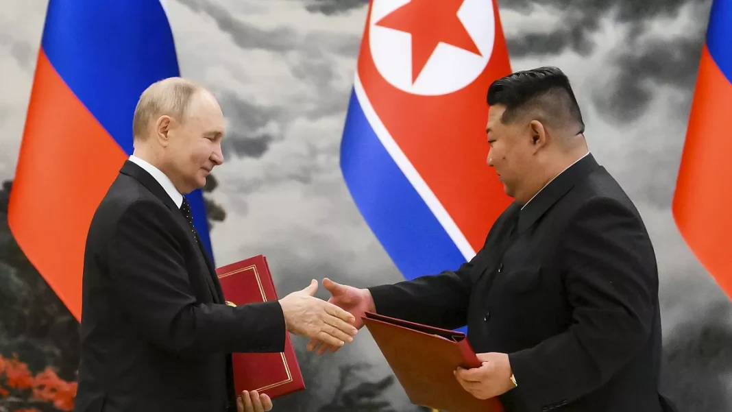 Володимир Путін та Кім Чен Ин. Фото: Euronews