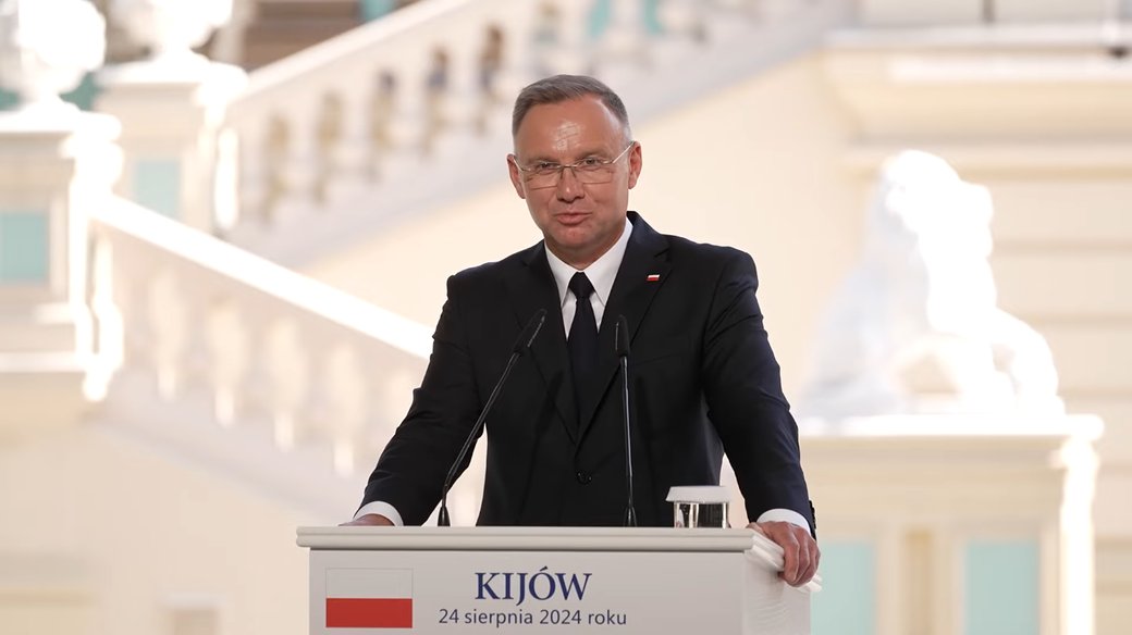 Президент Польщі Анджей Дуда. Фото: Скришот з відео