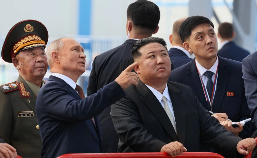 Путін та Кім Чен Ин. Фото: Reuters