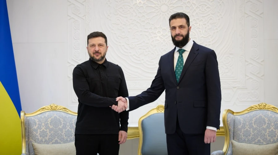 Президент Володимир Зеленський та лідер Сирії Ахмед аш-Шараа